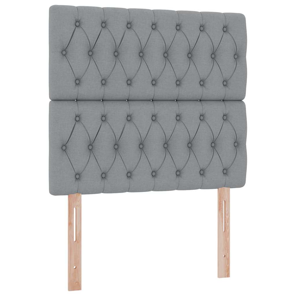 Krevet s madracem i skladištem Svijetlo siva 90 x 190 cm