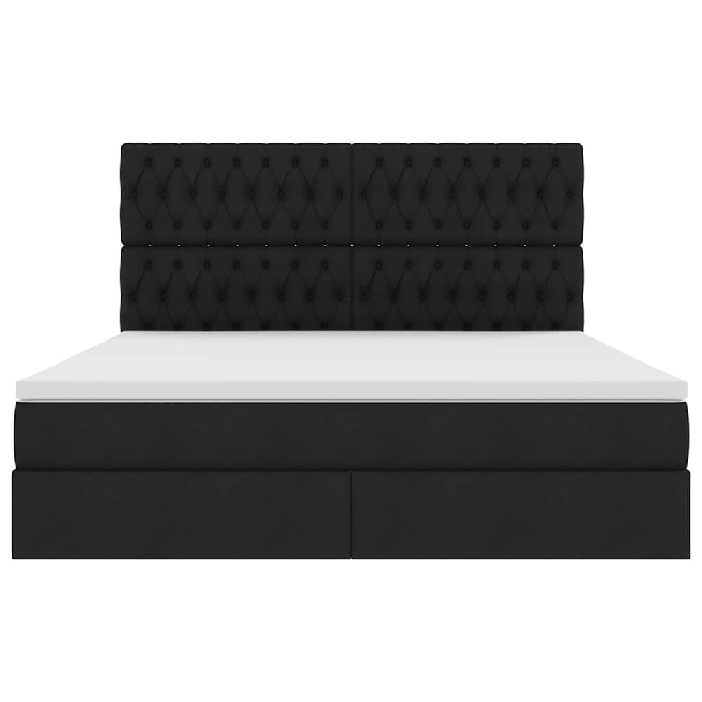 Krevet s madracem i skladištem Crna 180 x 200 cm Poliester