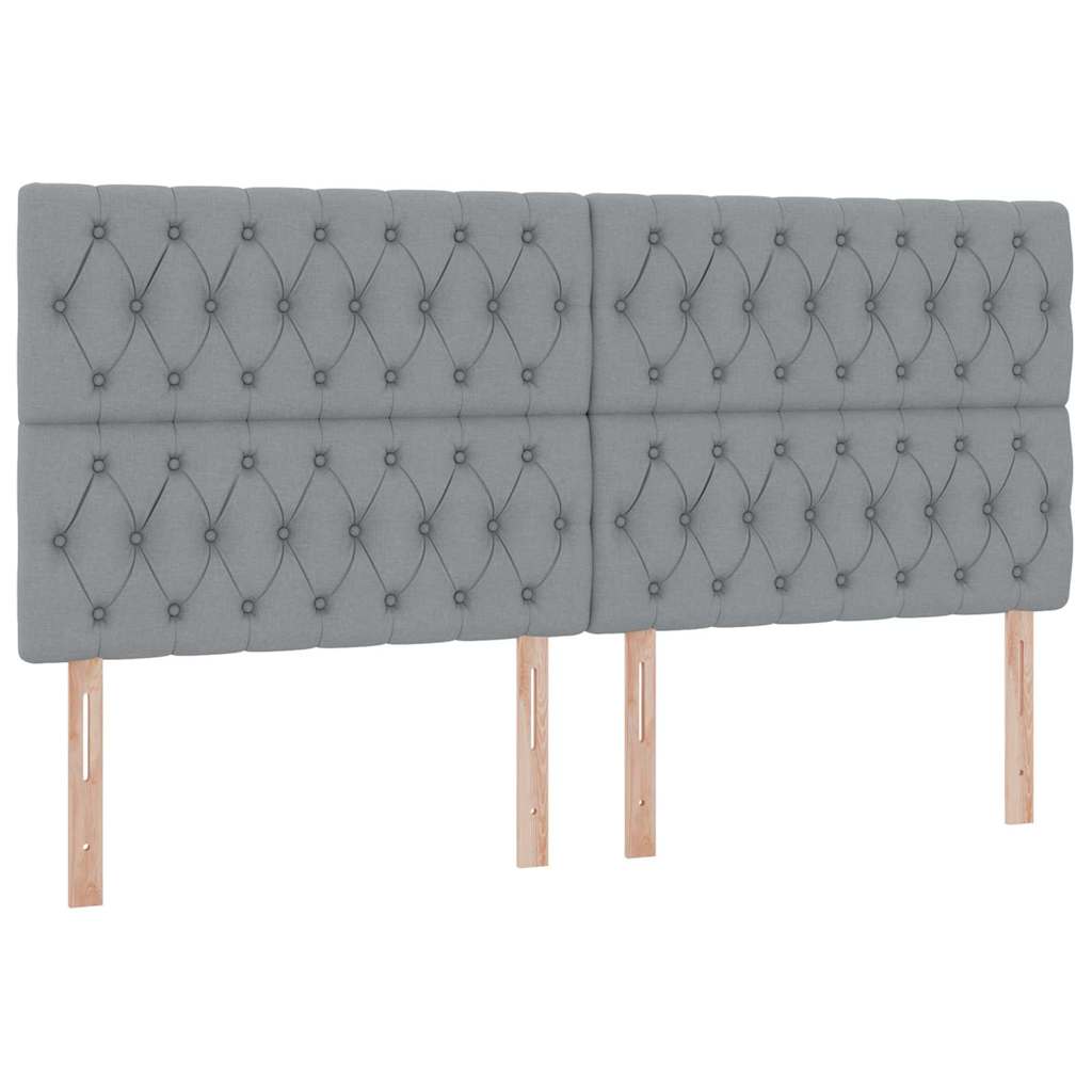 Krevet s madracem i skladištem Svijetlo siva 200 x 200 cm