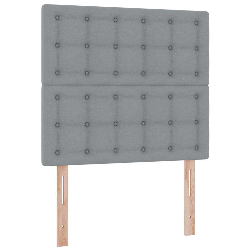 Krevet s madracem i skladištem Svijetlo siva 90 x 200 cm
