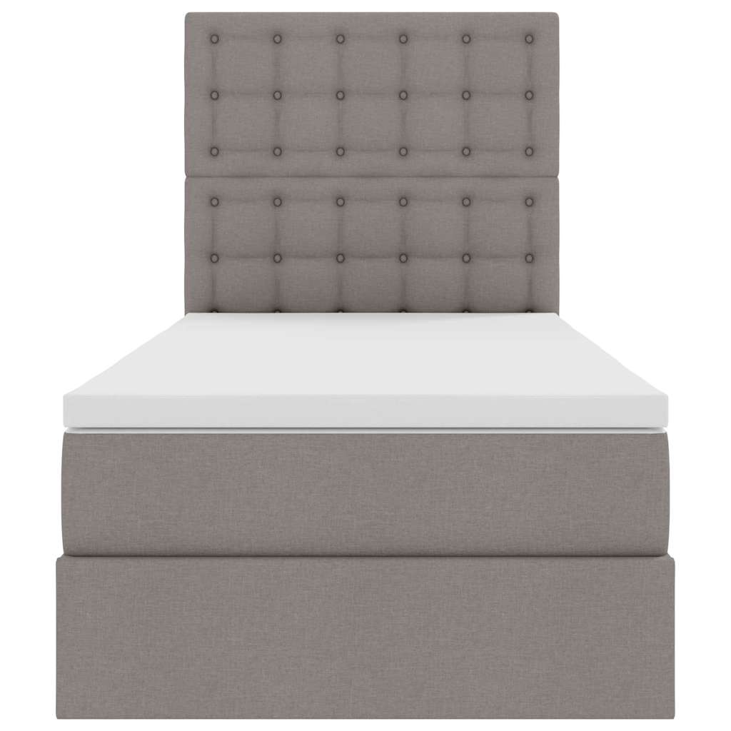 Krevet s madracem i skladištem Sivo-smeđa 100 x 200 cm