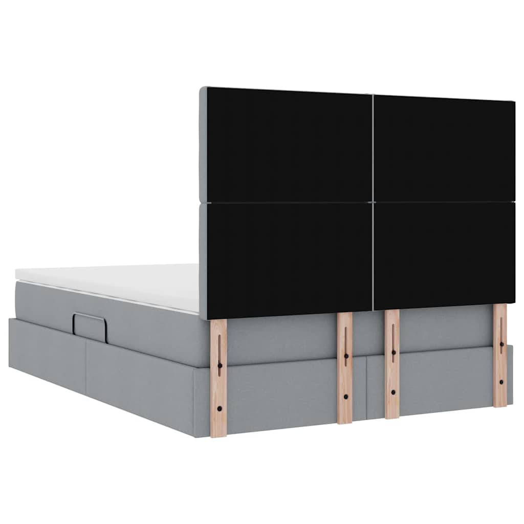 Krevet s madracem i skladištem Svijetlo siva 140 x 190 cm