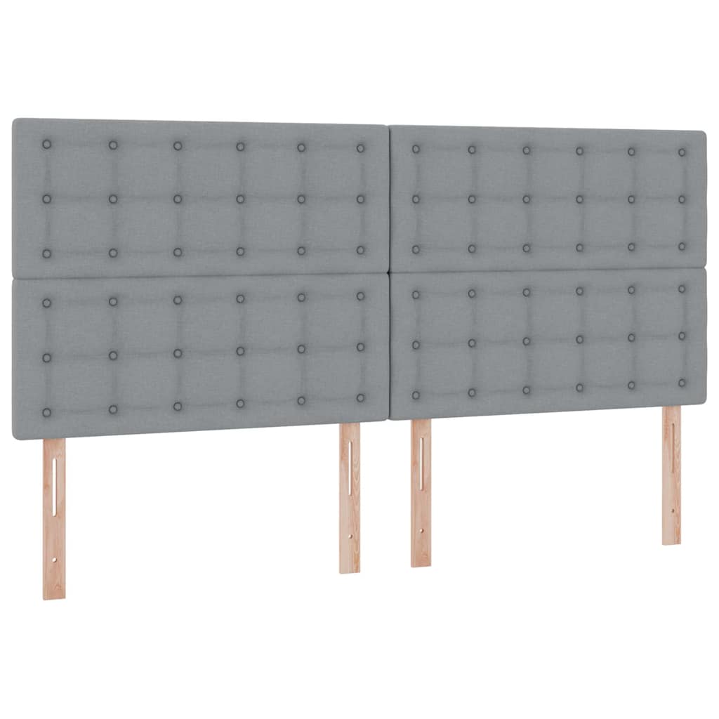 Krevet s madracem i skladištem Svijetlo siva 200 x 200 cm
