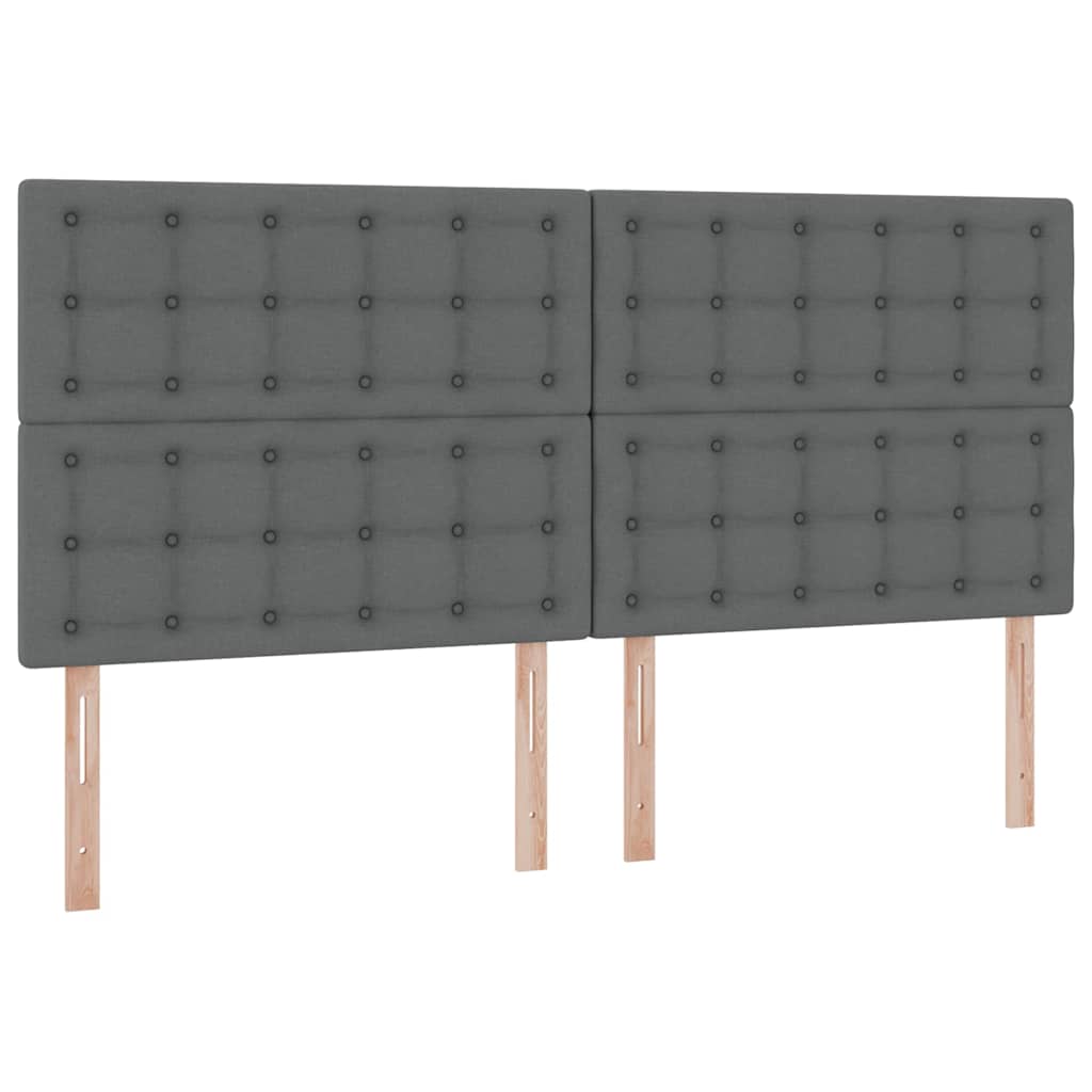 Krevet s madracem i skladištem Tamno siva 200 x 200 cm