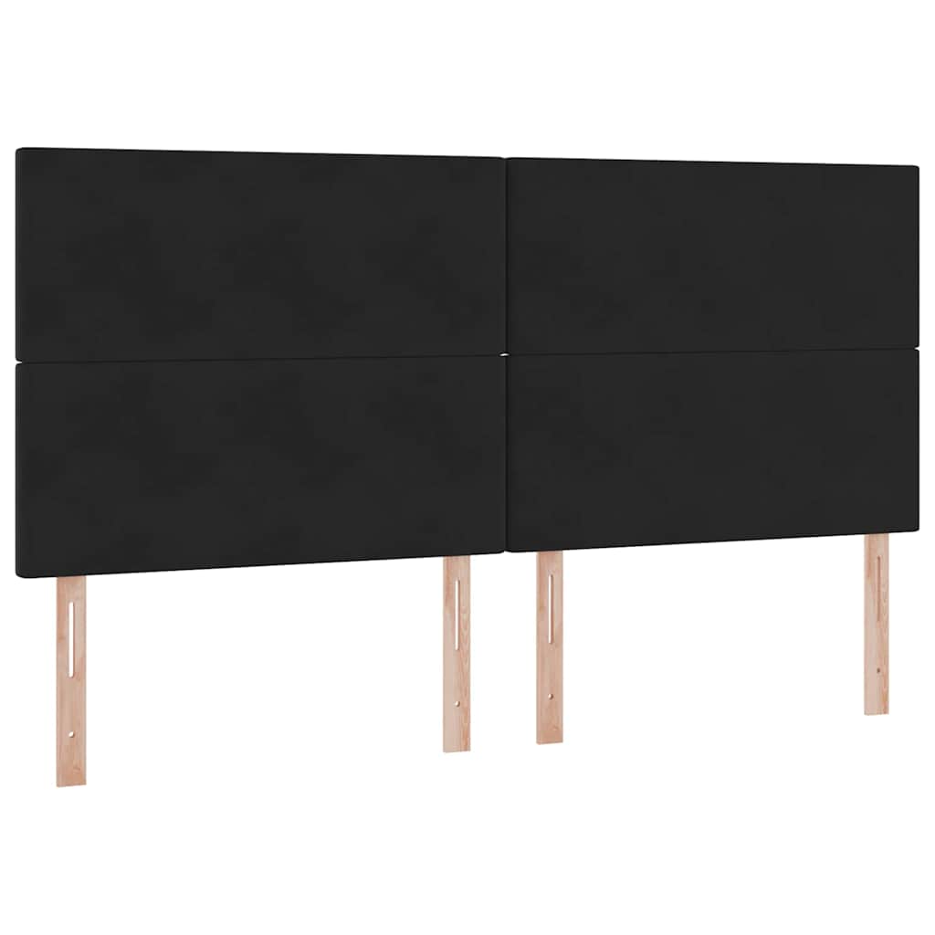 Krevet s madracem i skladištem Crna 200 x 200 cm Baršun