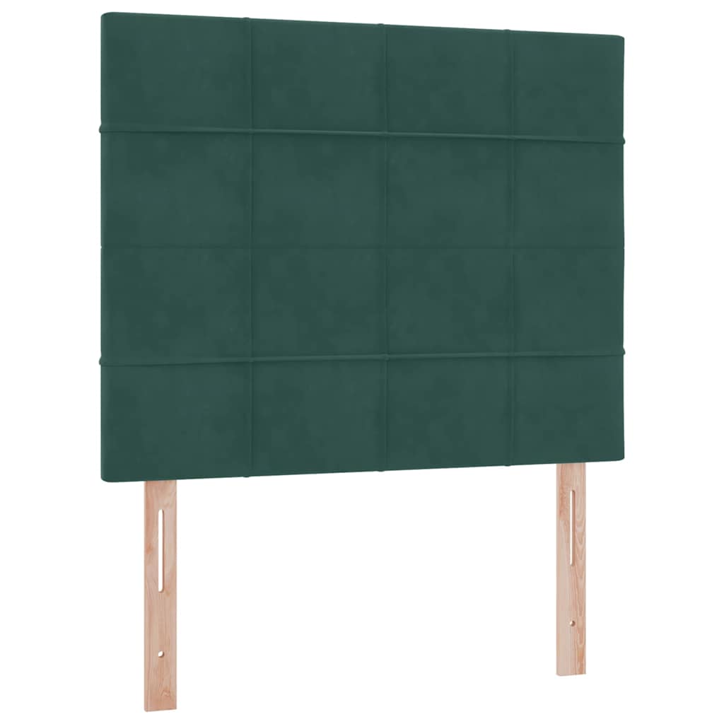 Krevet s madracem i skladištem Tamnozelena 120 x 200 cm Baršun