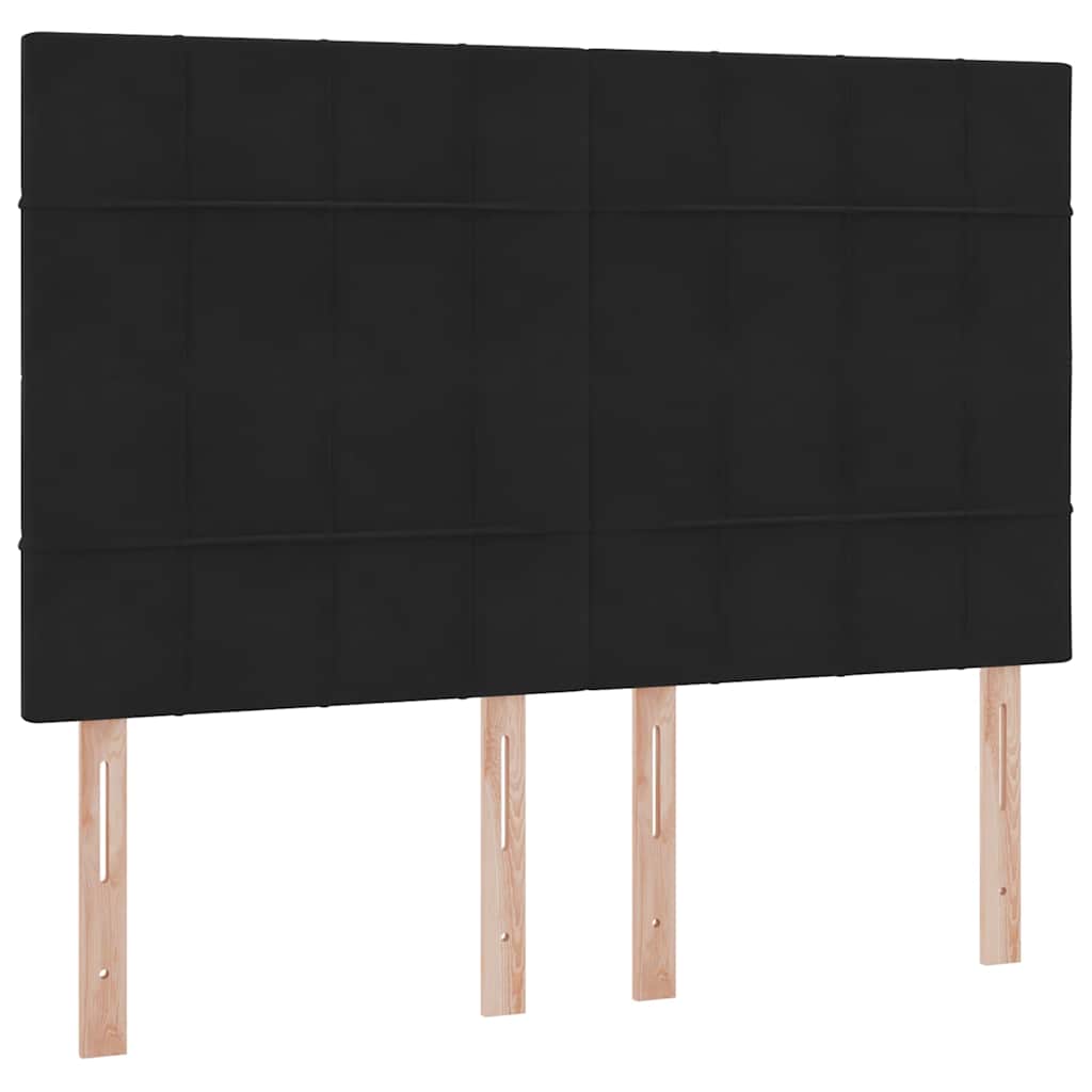 Krevet s madracem i skladištem Crna 140 x 200 cm Baršun