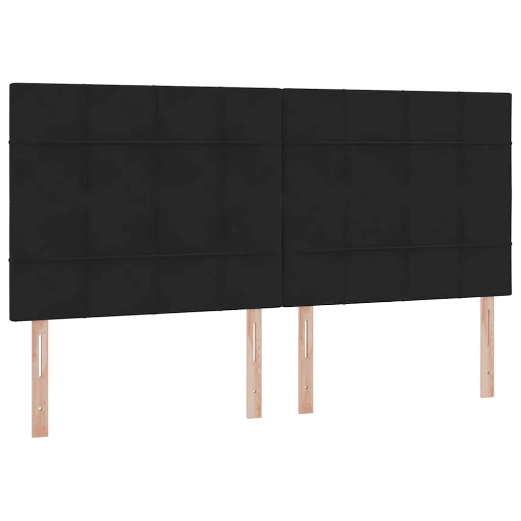 Krevet s madracem i skladištem Crna 200 x 200 cm Baršun