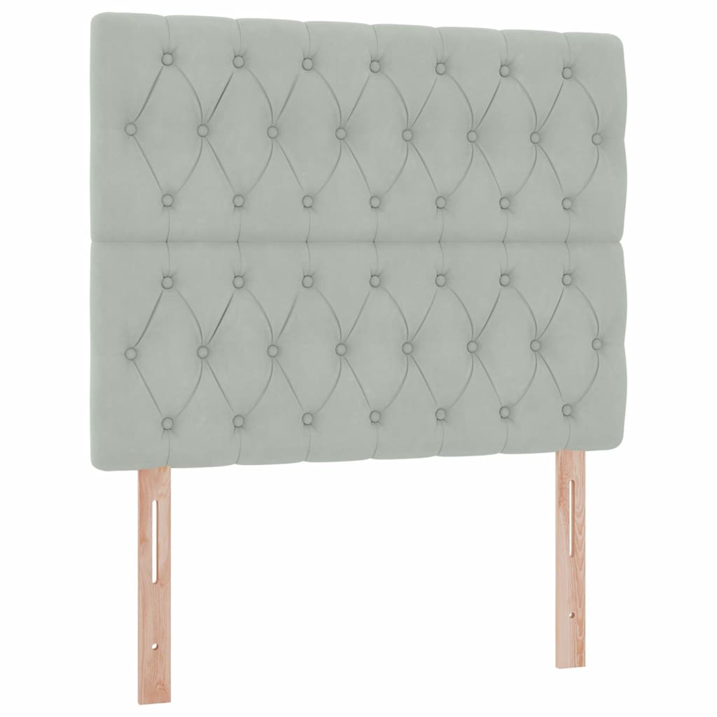 Krevet s madracem i skladištem Svijetlo siva 120 x 190 cm