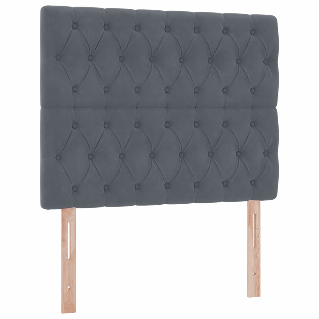 Krevet s madracem i skladištem Tamno siva 120 x 200 cm Baršun