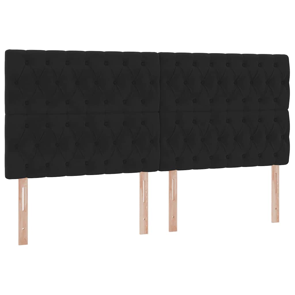 Krevet s madracem i skladištem Crna 200 x 200 cm Baršun