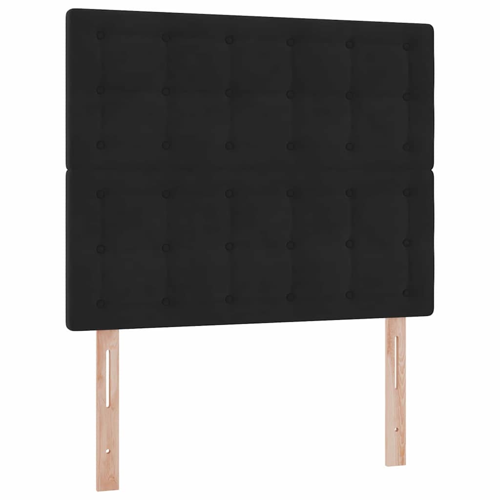 Krevet s madracem i skladištem Crna 120 x 200 cm Baršun