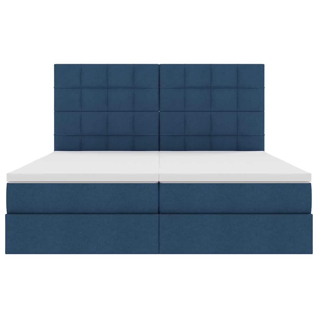 Krevet s od storage s madracem Plava 180 x 200 cm Lažna koža