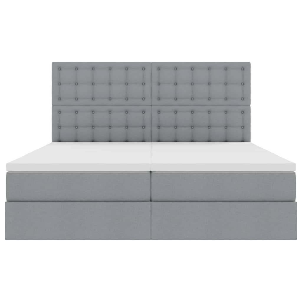 Krevet s od storage s pohranom Svjetlosiva 180 x 200 cm Tkanina