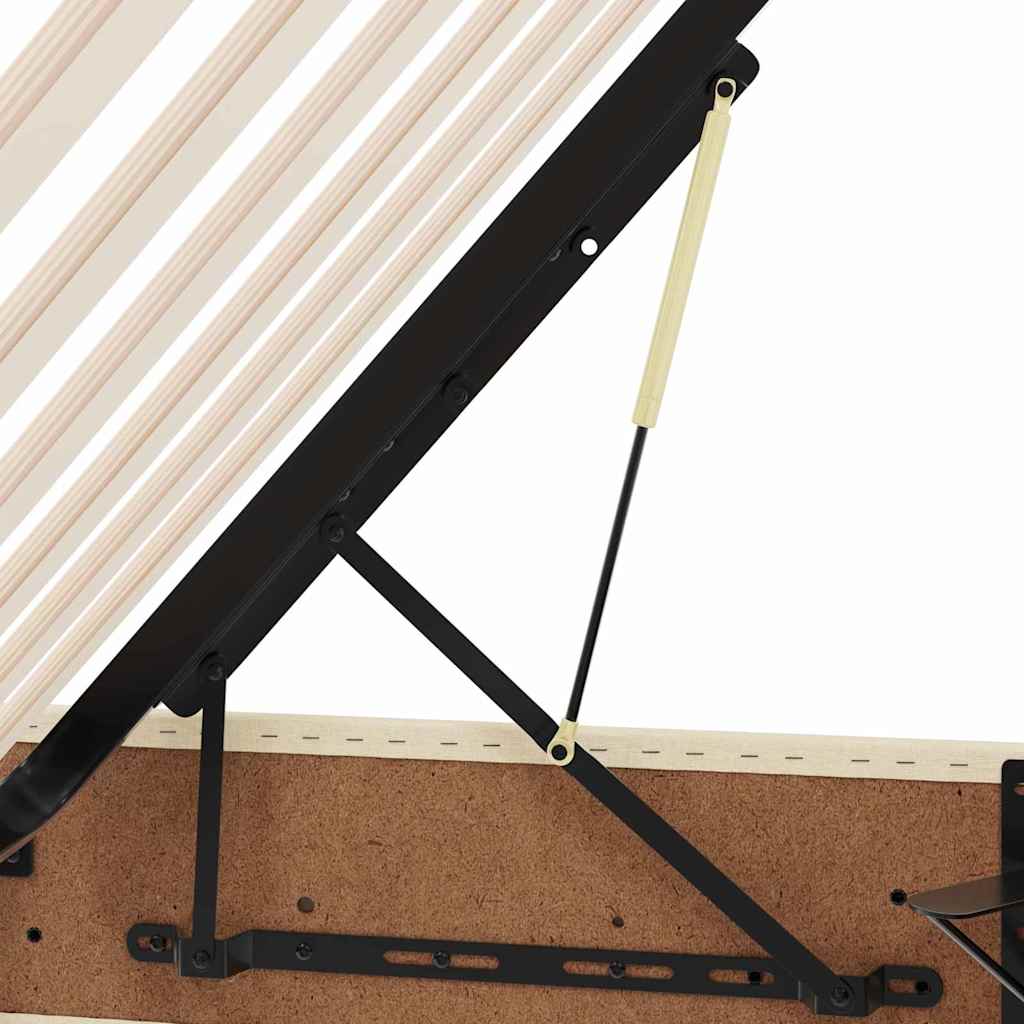Krevet s od storage s uzglavljem Krema 180 x 200 cm Lažna koža