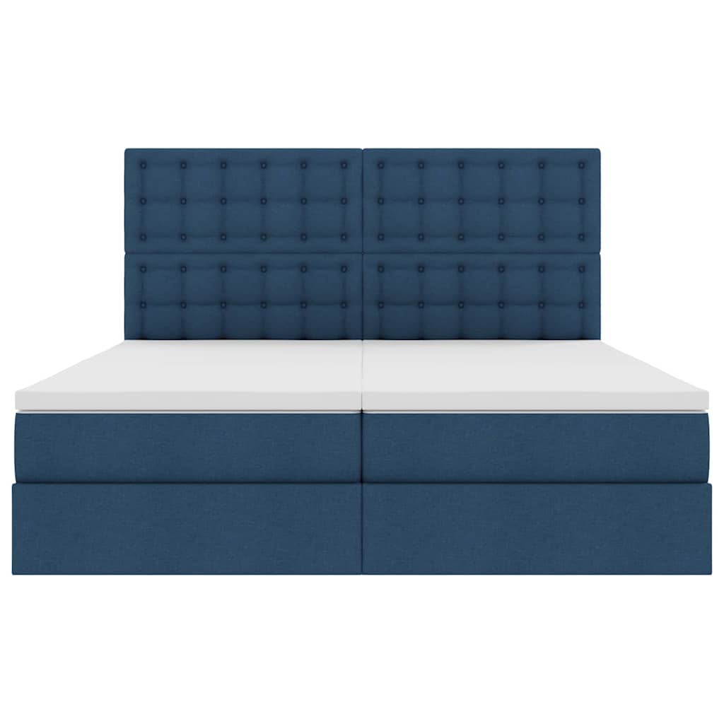 Krevet s od storage s madracem Plava 180 x 200 cm Lažna koža
