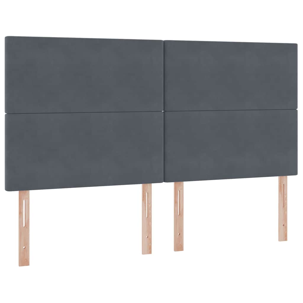 Krevet s od storage s madracem Tamno siva 200 x 200 cm Baršun