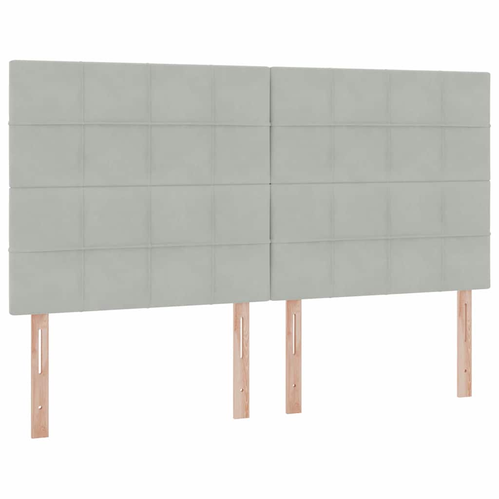 Krevet s od storage Svijetlo siva 180 x 200 cm Baršun