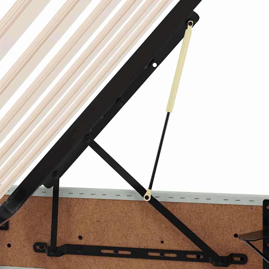 Krevet s od storage Svijetlo siva 180 x 200 cm Baršun