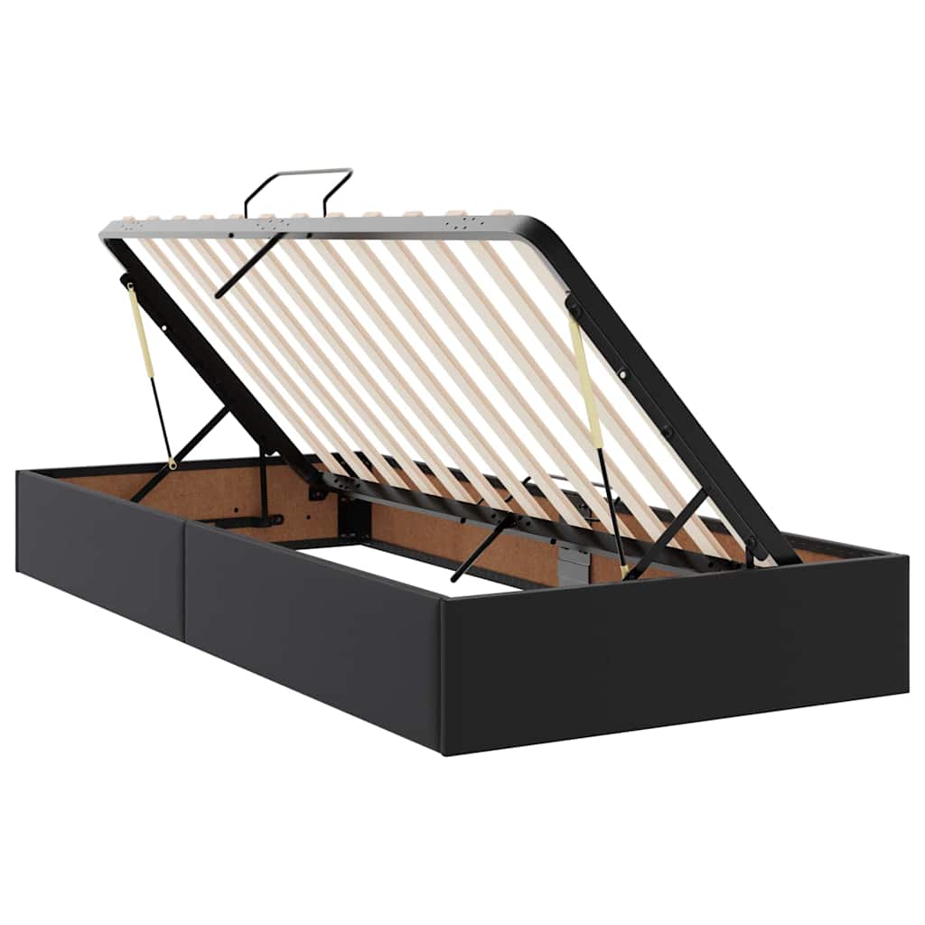 Krevet s prostorom za pohranu s LED-om Crna 90 x 200 cm