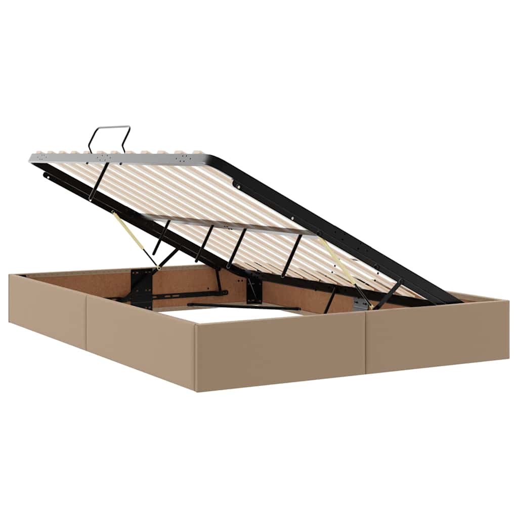 Krevet s prostorom za pohranu s LED-om Kapućino 140 x 190 cm