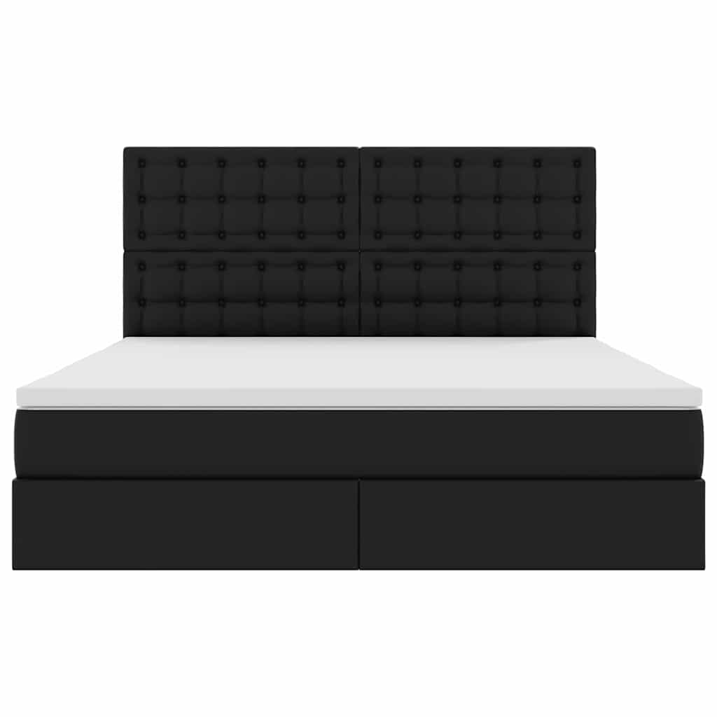 Krevet s prostorom za pohranu s LED-om Crna 180 x 200 cm