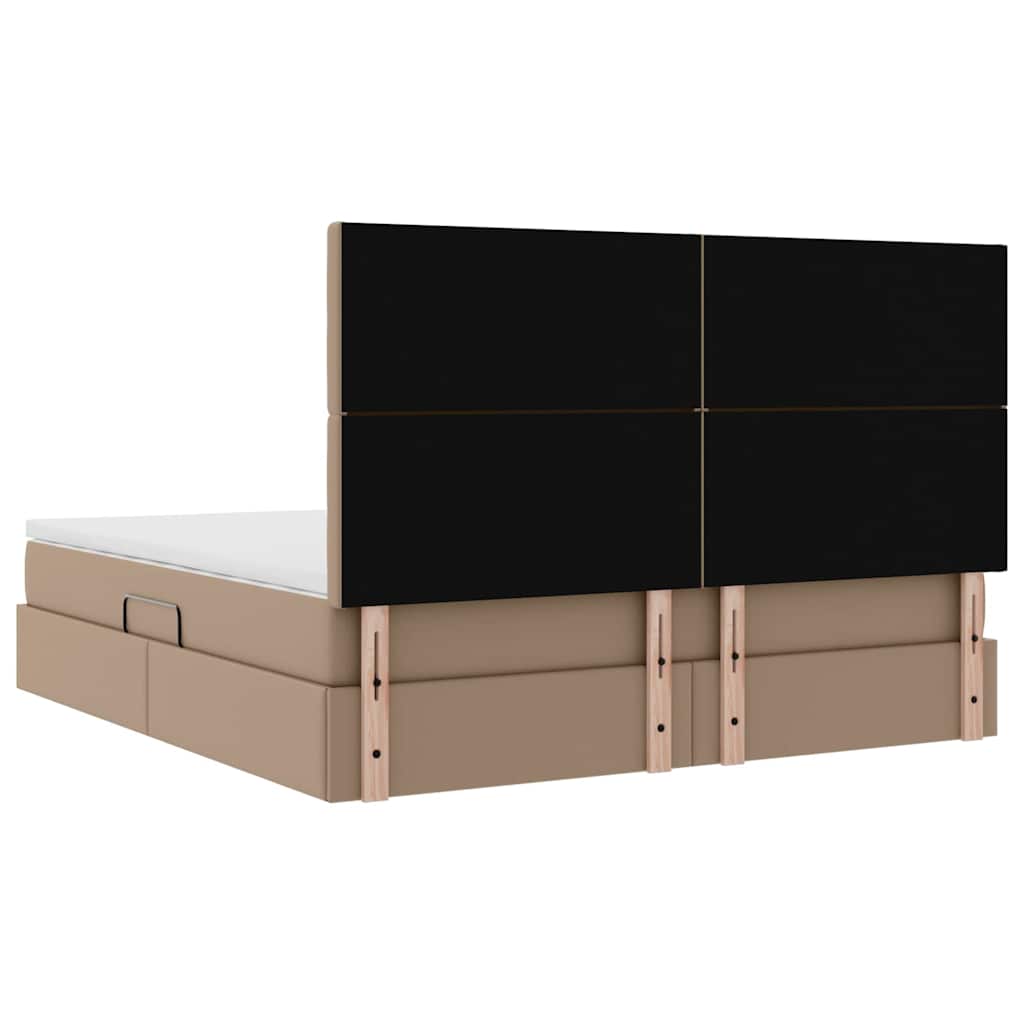 Krevet s prostorom za pohranu s LED-om Kapućino 180 x 200 cm