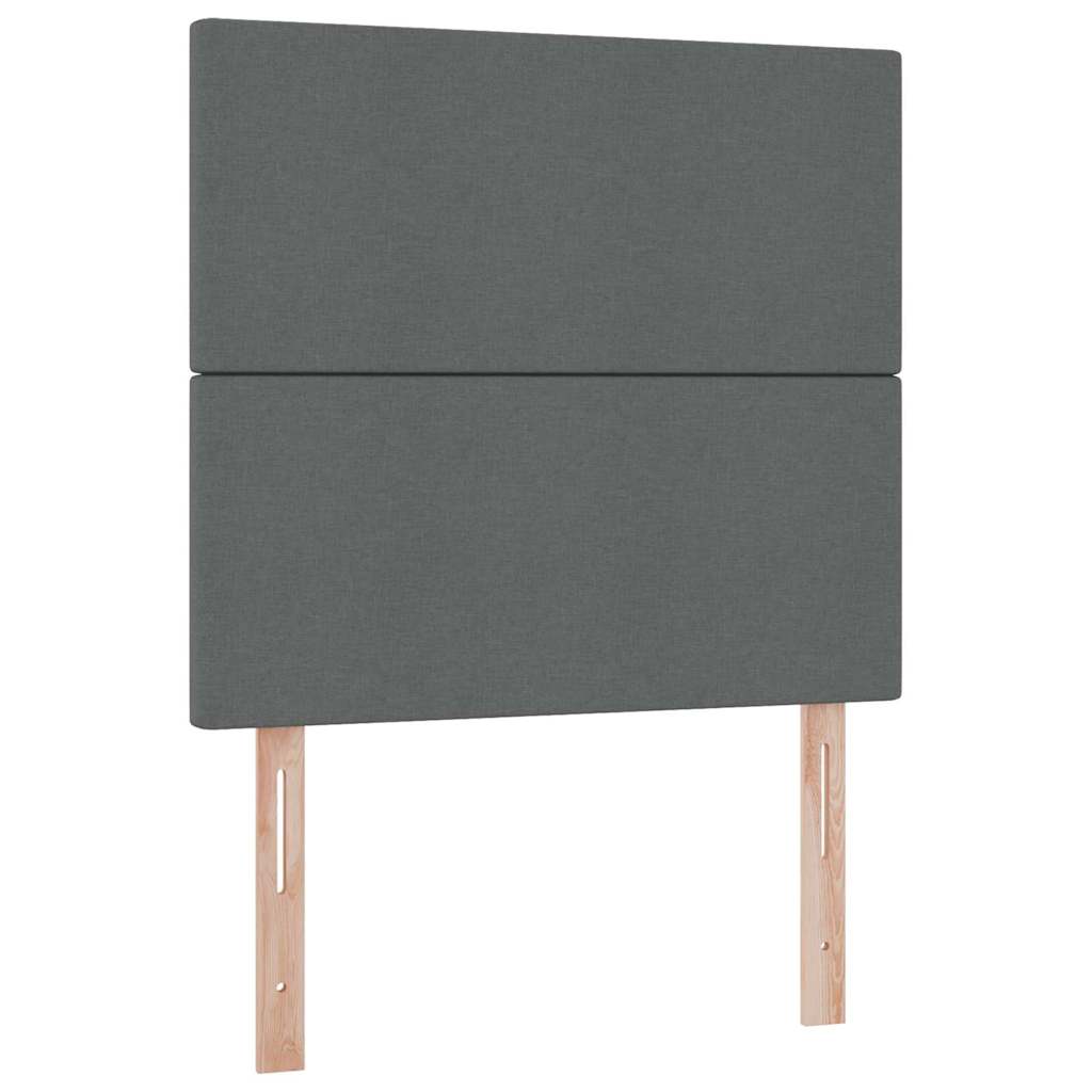 Krevet s prostorom za pohranu s LED-om Tamno siva 90 x 190 cm