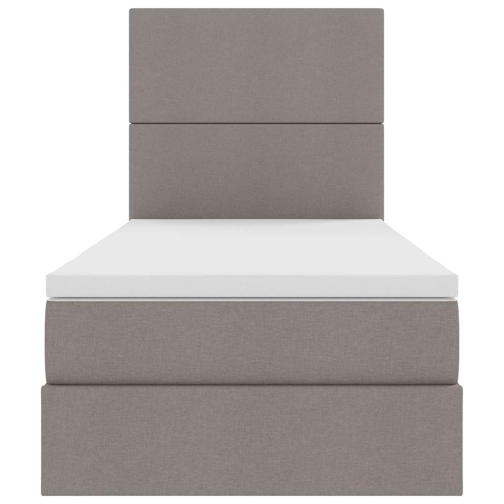 Krevet s prostorom za pohranu s LED-om Sivo-smeđa 100 x 200 cm