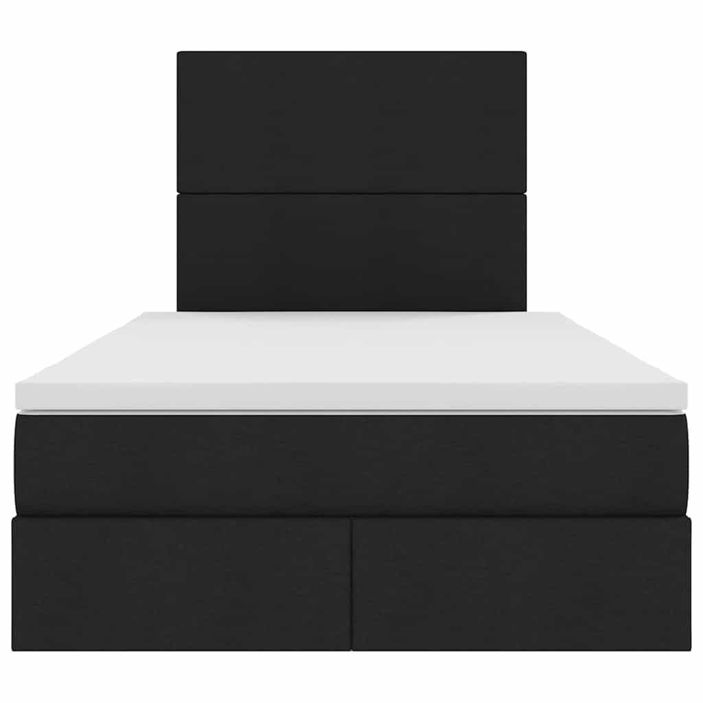 Krevet s prostorom za pohranu s LED-om Crna 120 x 190 cm