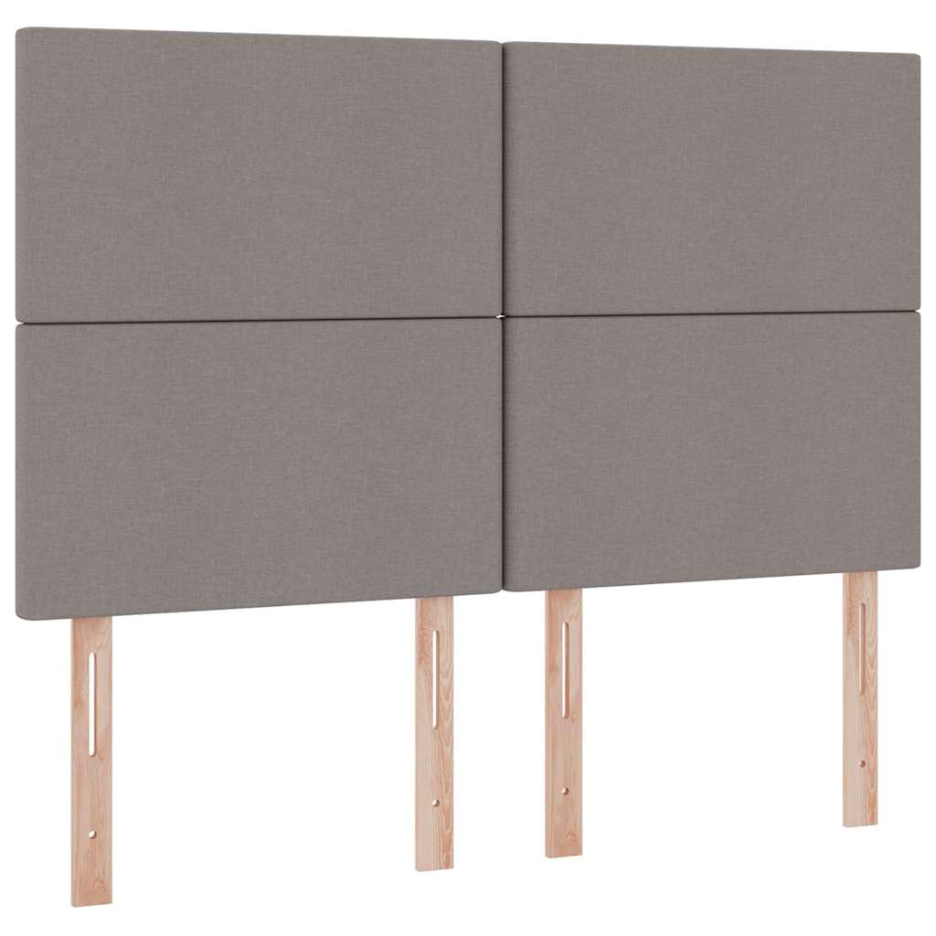 Krevet s prostorom za pohranu s LED-om Sivo-smeđa 140 x 200 cm