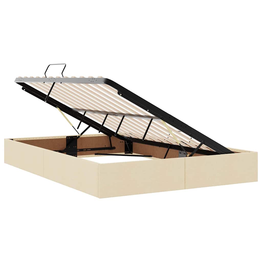 Krevet s prostorom za pohranu s LED-om Krema 140 x 200 cm