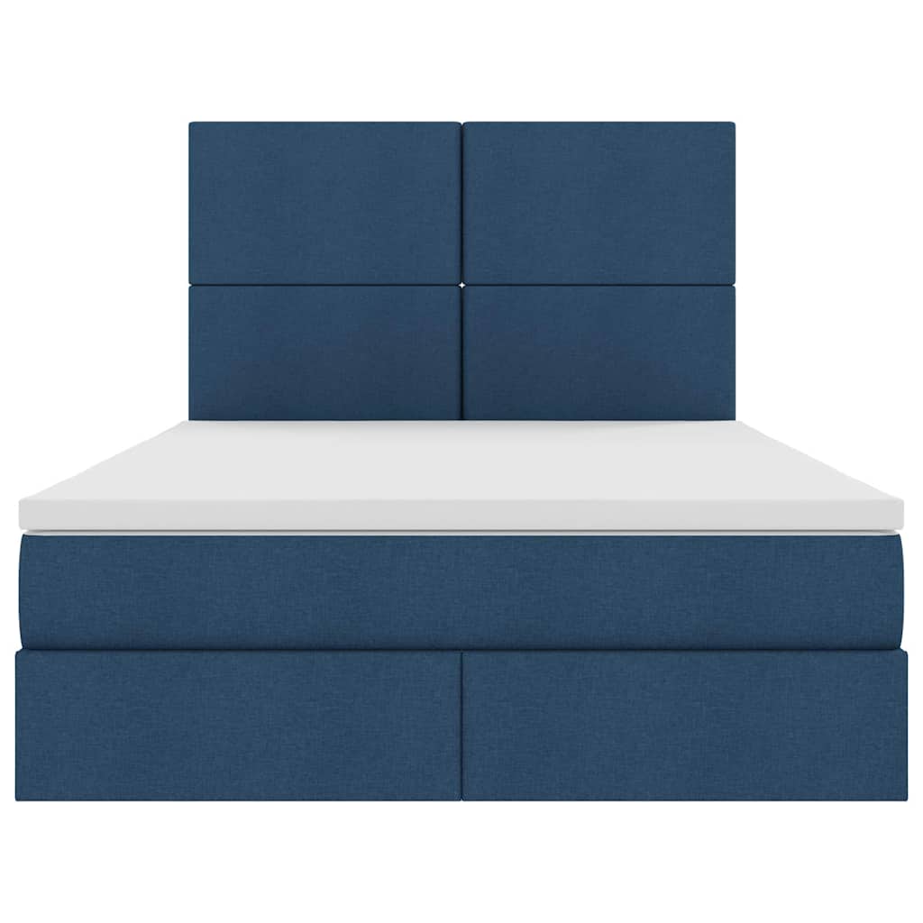 Krevet s prostorom za pohranu s LED-om Plava 140 x 200 cm