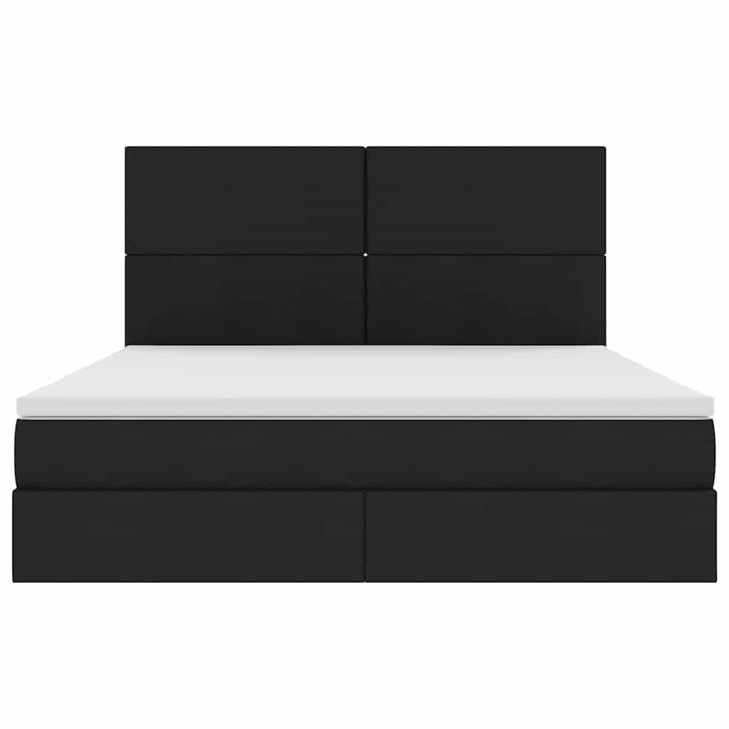 Krevet s prostorom za pohranu s LED-om Crna 180 x 200 cm