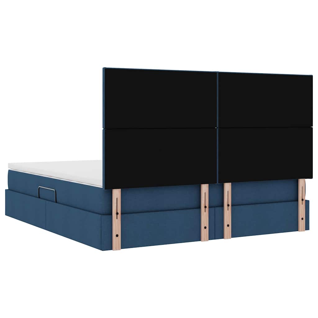 Krevet s prostorom za pohranu s LED-om Plava 180 x 200 cm