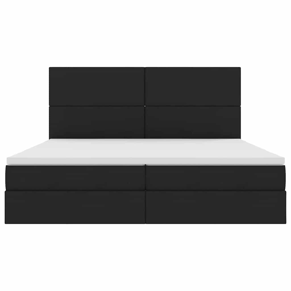 Krevet s prostorom za pohranu s LED-om Crna 200 x 200 cm