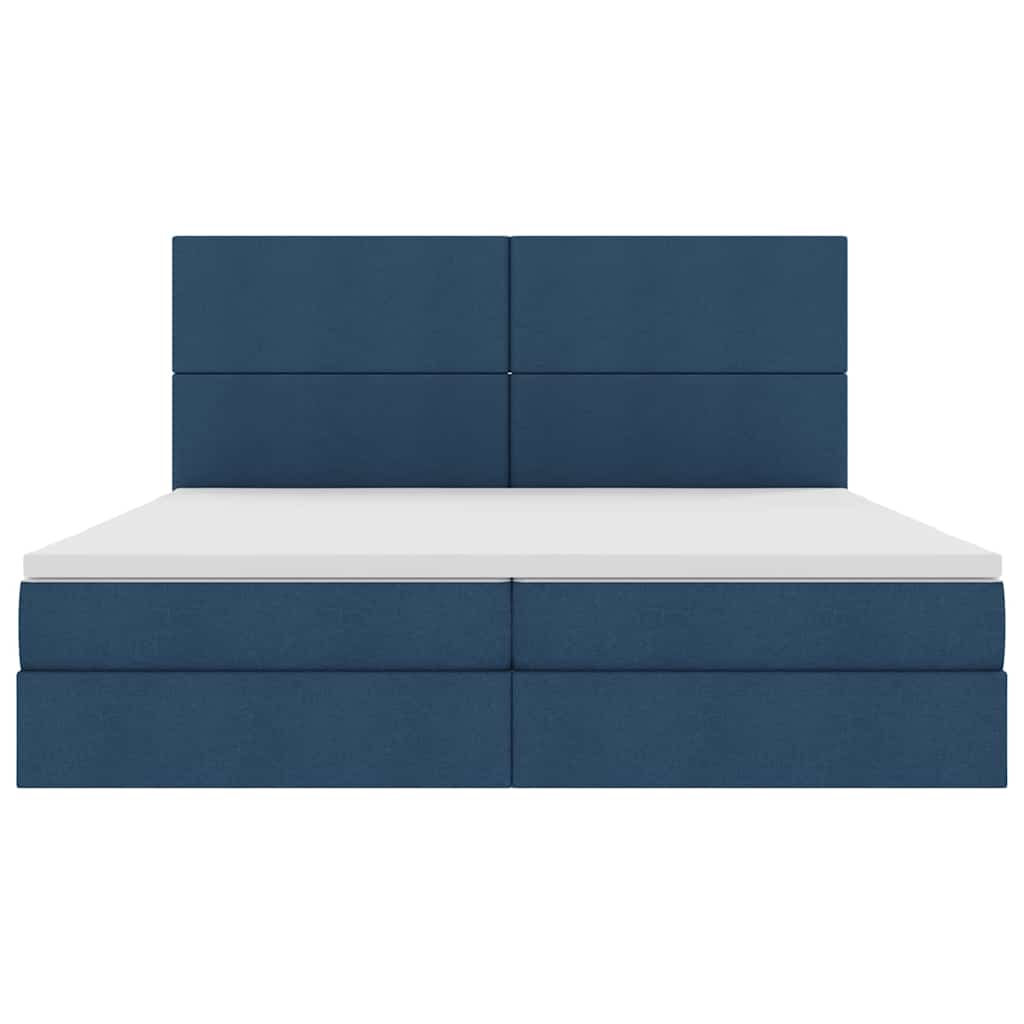 Krevet s prostorom za pohranu s LED-om Plava 200 x 200 cm