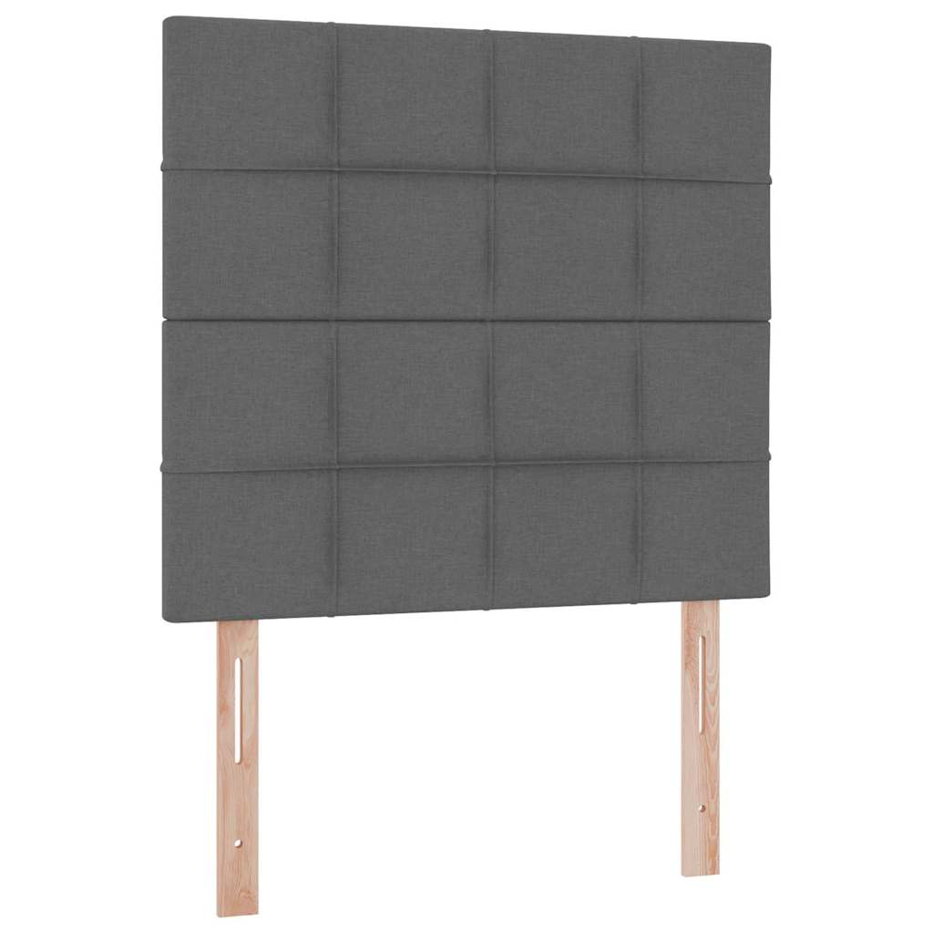 Krevet s prostorom za pohranu s LED-om Tamno siva 90 x 200 cm