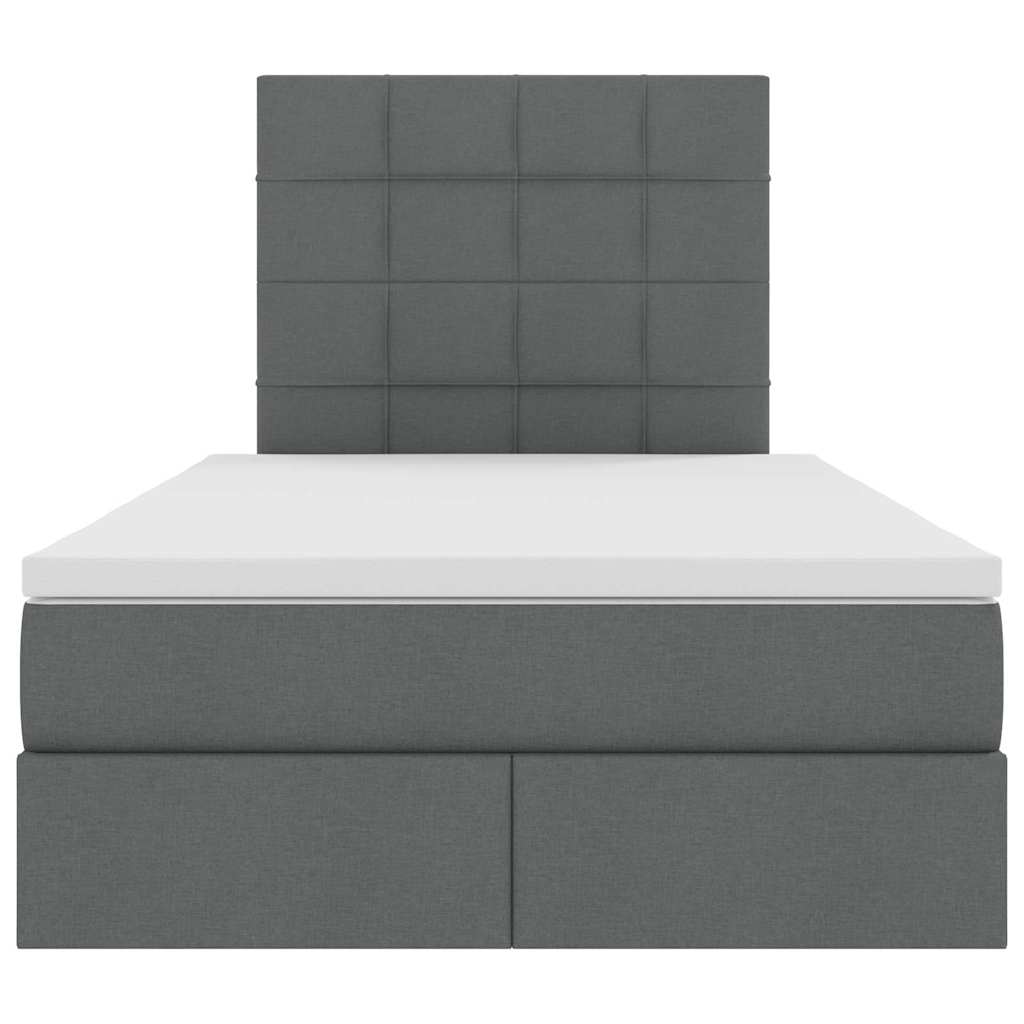 Krevet s prostorom za pohranu s LED-om Tamno siva 120 x 190 cm