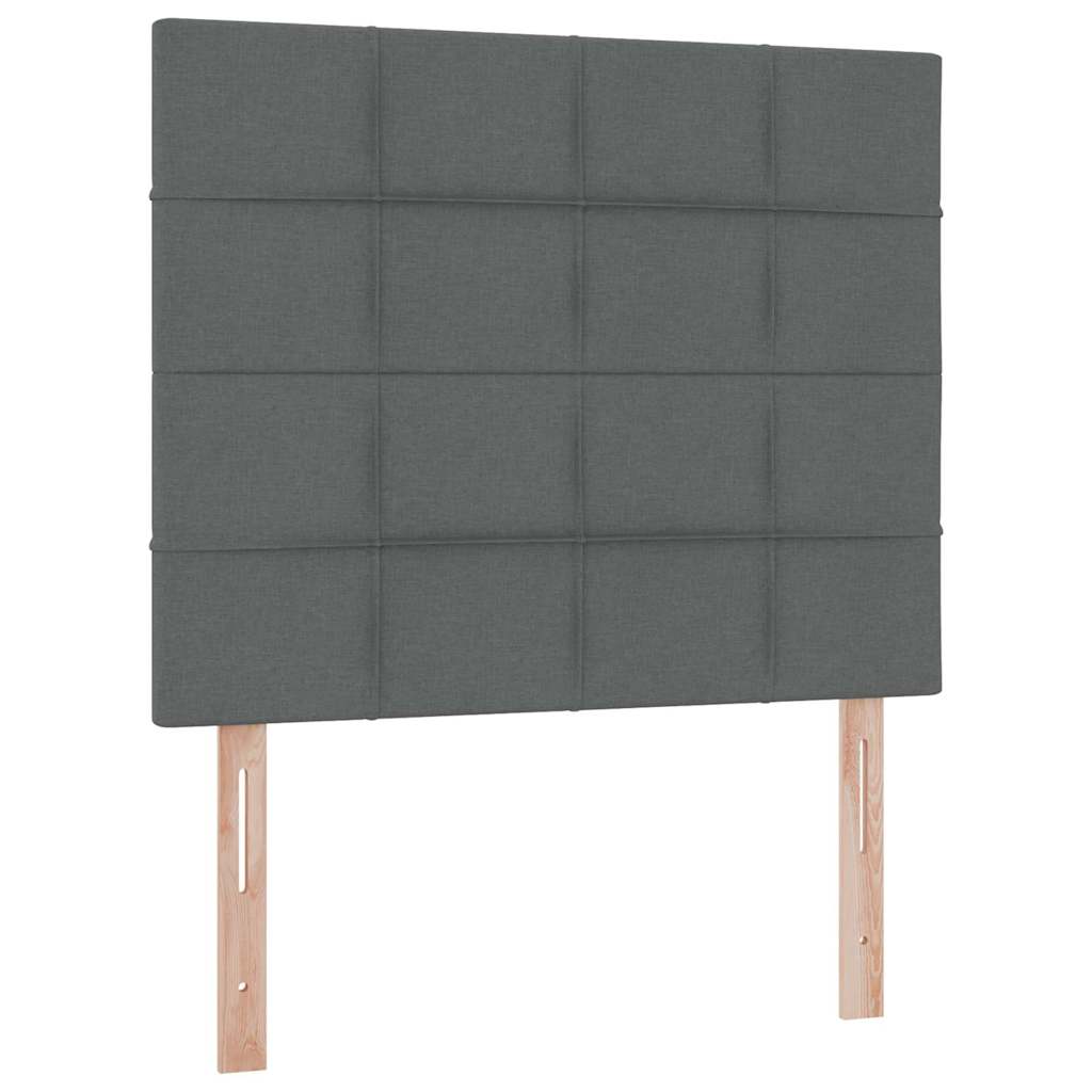 Krevet s prostorom za pohranu s LED-om Tamno siva 120 x 200 cm