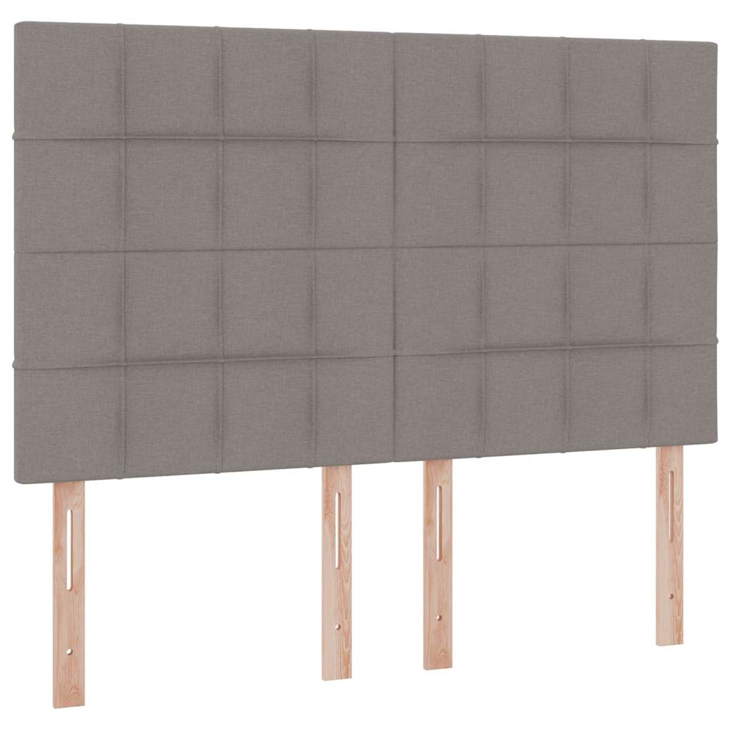 Krevet s prostorom za pohranu s LED-om Sivo-smeđa 140 x 200 cm
