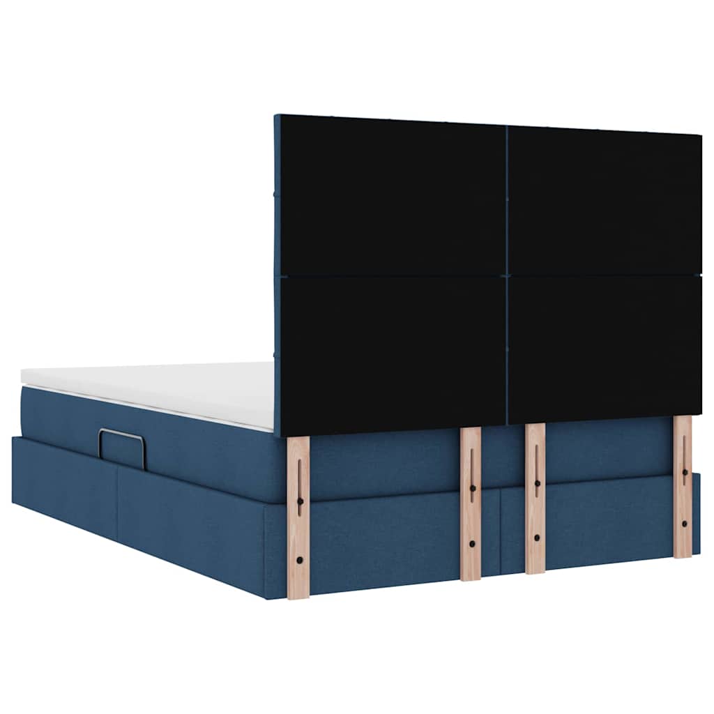 Krevet s prostorom za pohranu s LED-om Plava 140 x 200 cm