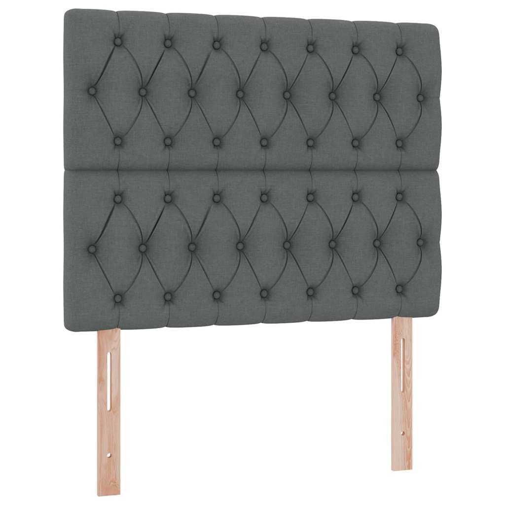 Krevet s prostorom za pohranu s LED-om Tamno siva 120 x 190 cm