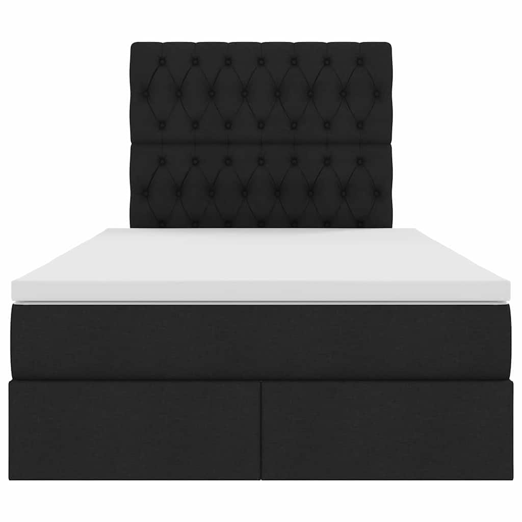 Krevet s prostorom za pohranu s LED-om Crna 120 x 190 cm