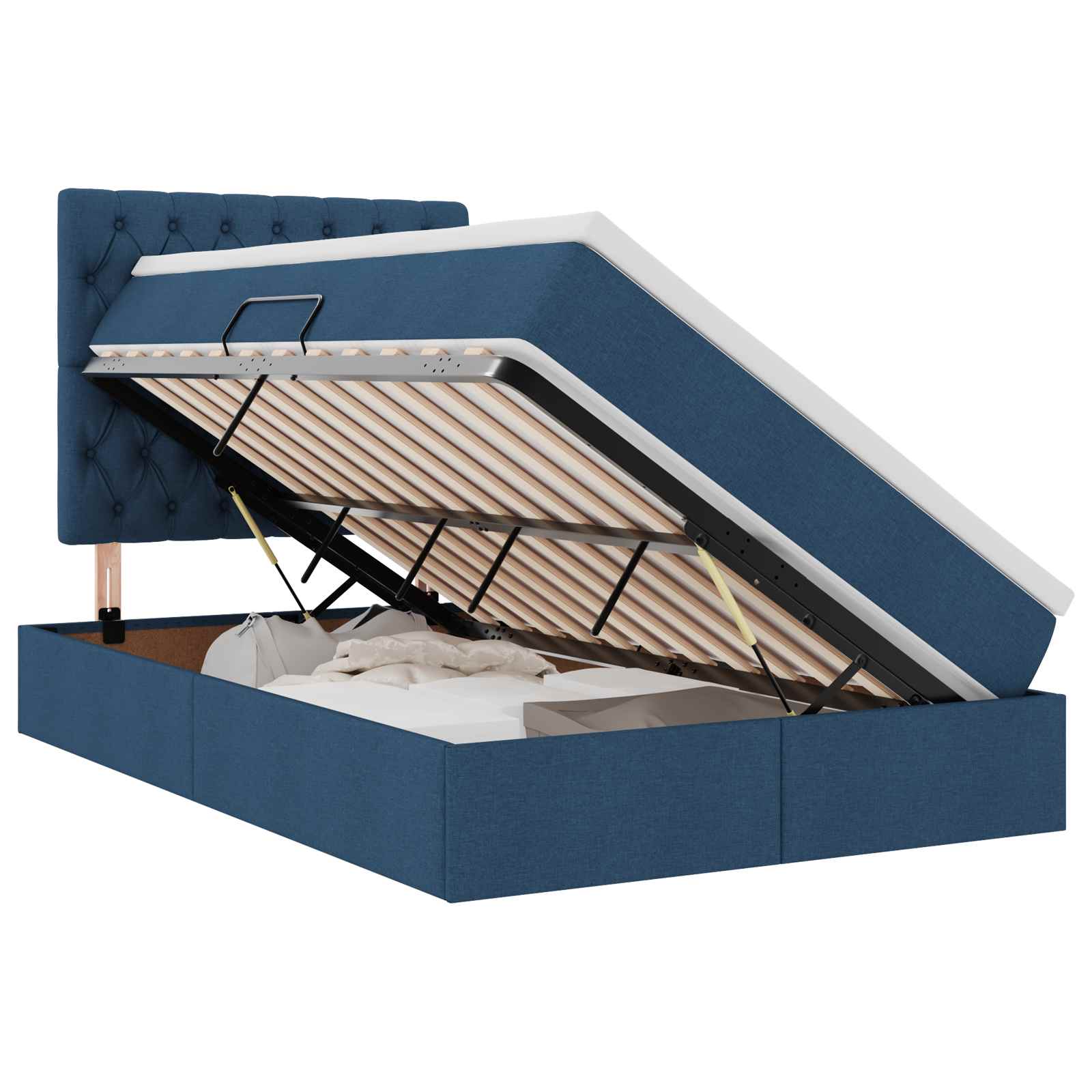 Krevet s prostorom za pohranu s LED-om Plava 120 x 190 cm