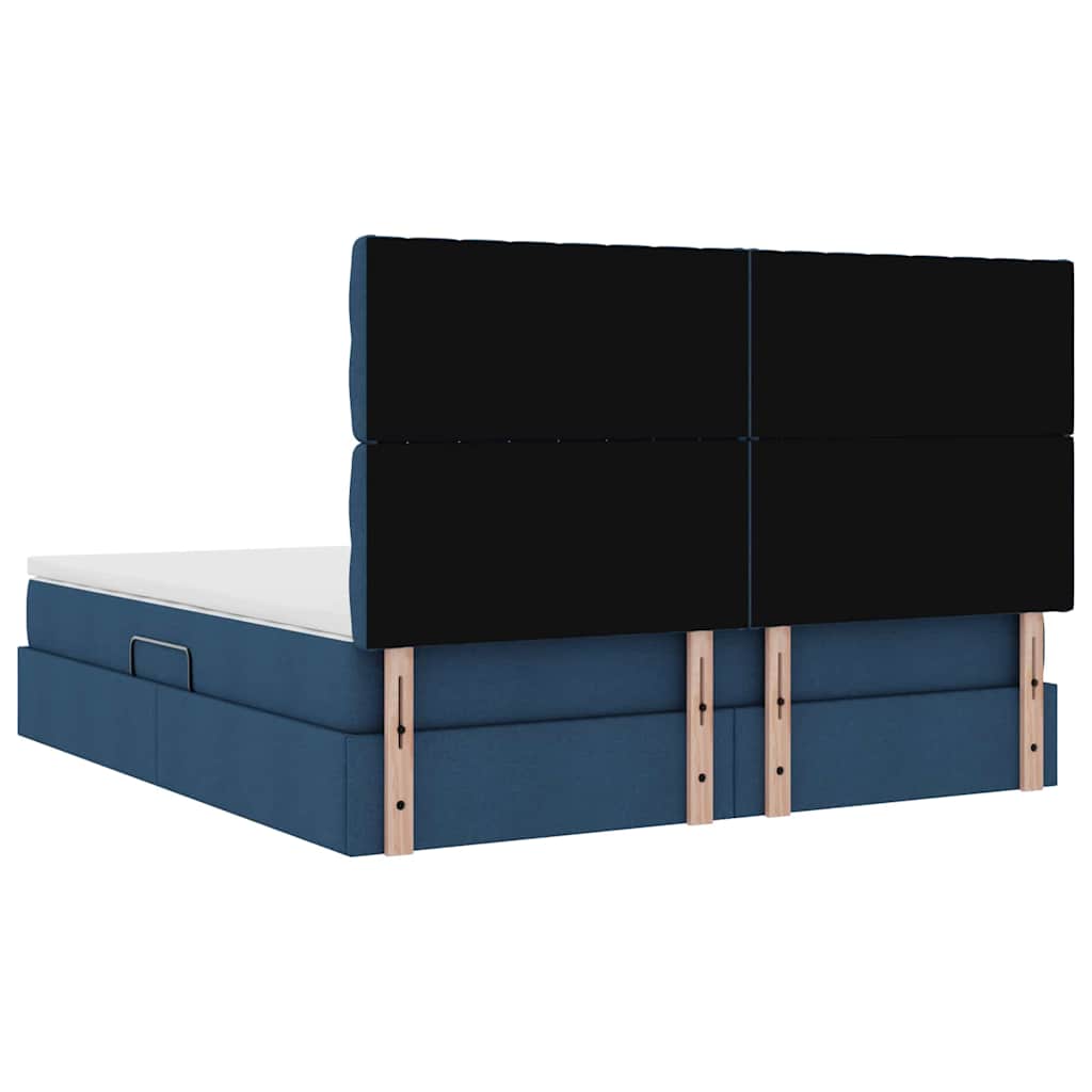 Krevet s prostorom za pohranu s LED-om Plava 160 x 200 cm