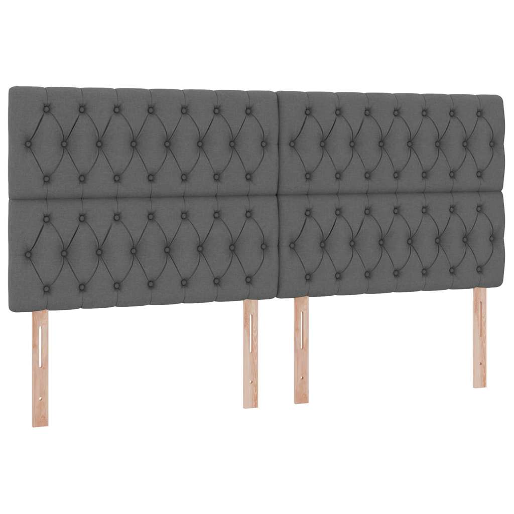 Krevet s prostorom za pohranu s LED-om Tamno siva 200 x 200 cm
