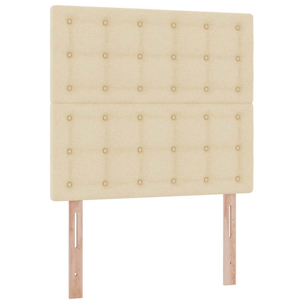 Krevet s prostorom za pohranu s LED-om Krema 90 x 190 cm