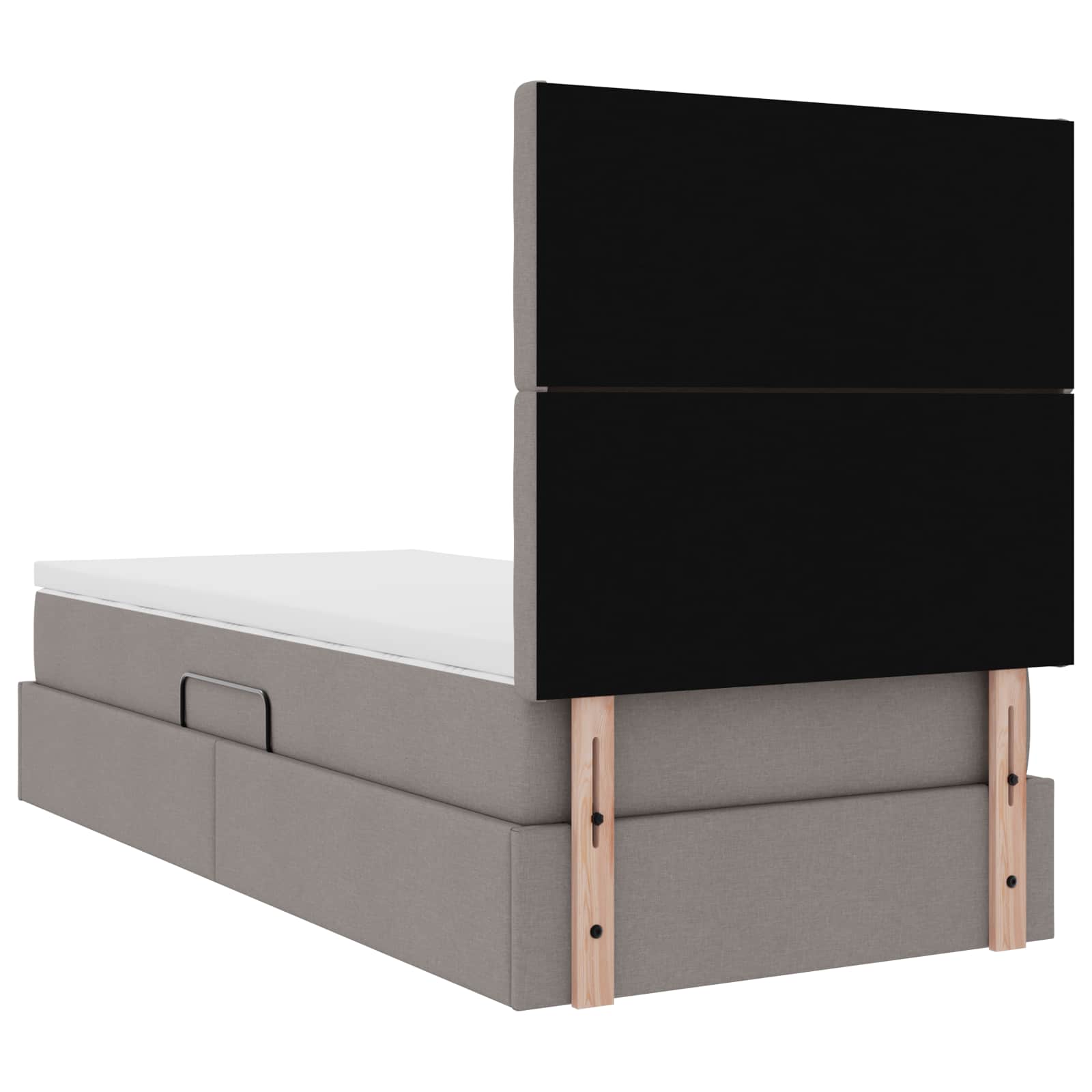 Krevet s prostorom za pohranu s LED-om Sivo-smeđa 90 x 200 cm