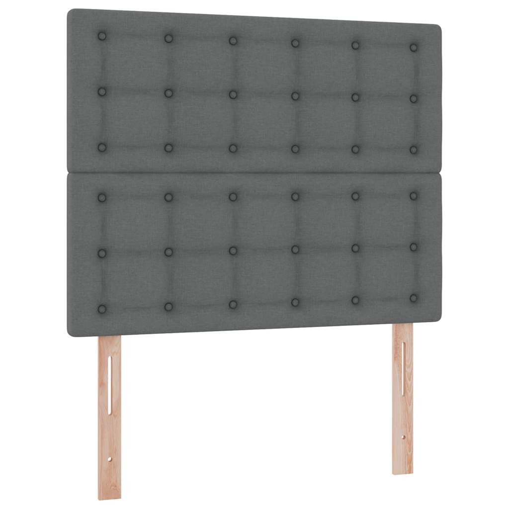 Krevet s prostorom za pohranu s LED-om Tamno siva 120 x 190 cm